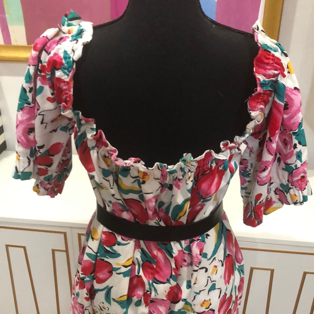 Vintage 1980s Floral Jumpsuit - Picture 4 of 5